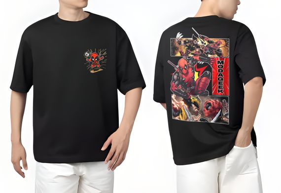 T-shirt oversized Deadpool & Wolverine MG