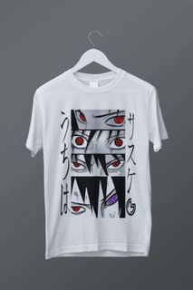T-shirt plus size Uchiha Sasuke (preta)