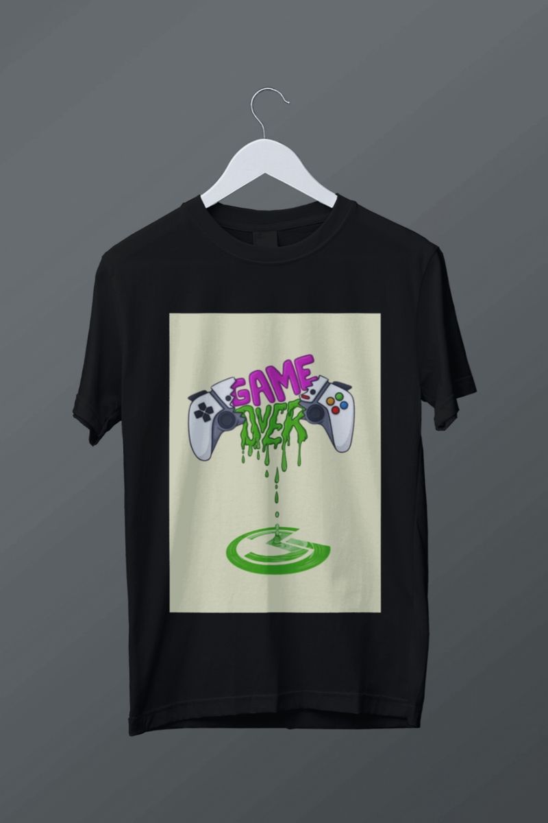 Nome do produto: T-shirt plus size Game Over
