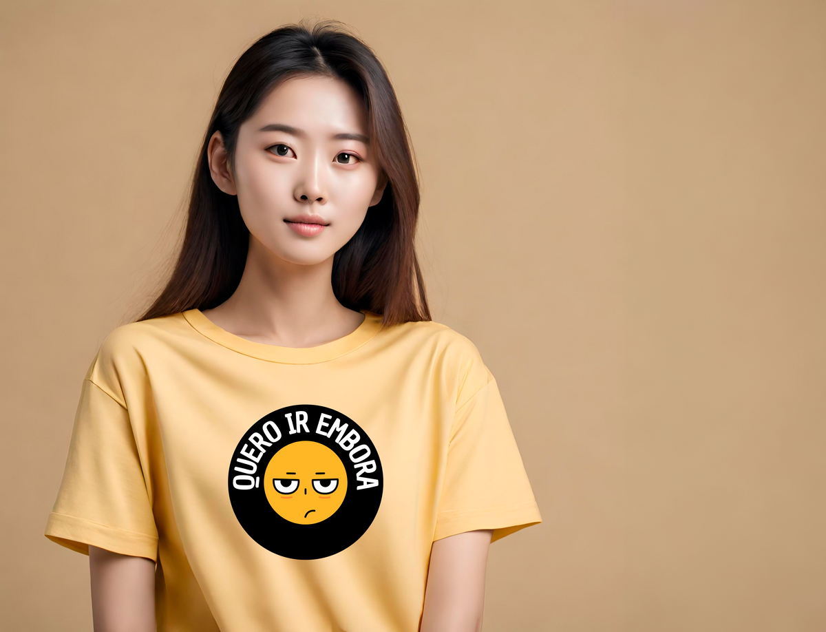 Nome do produto: Camiseta Feminina Quero Ir Embora