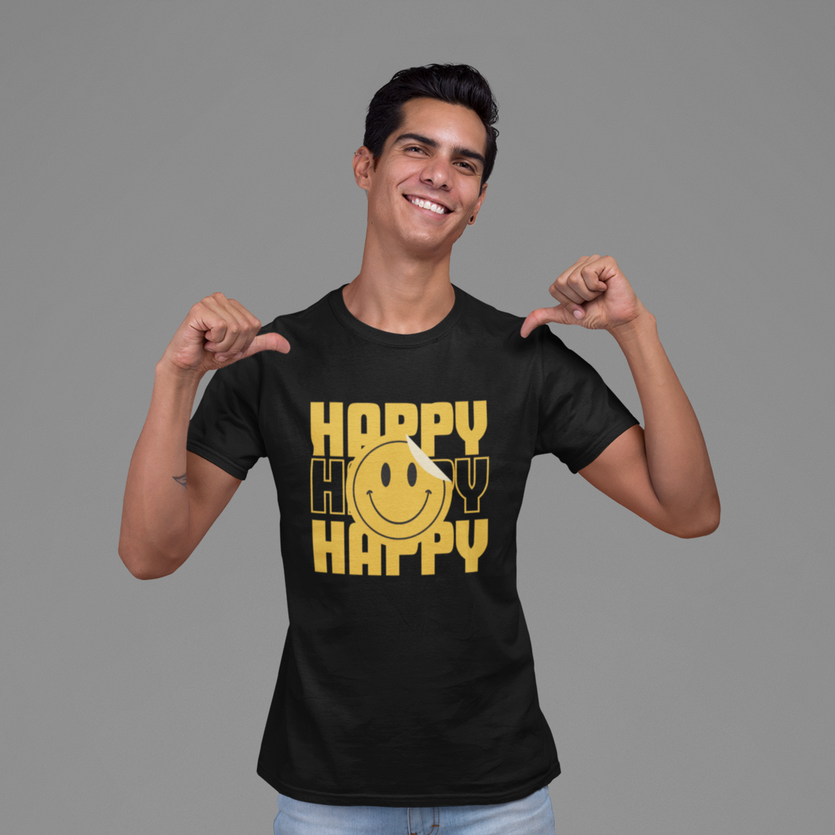 Nome do produto: Camiseta HAPPY FACE