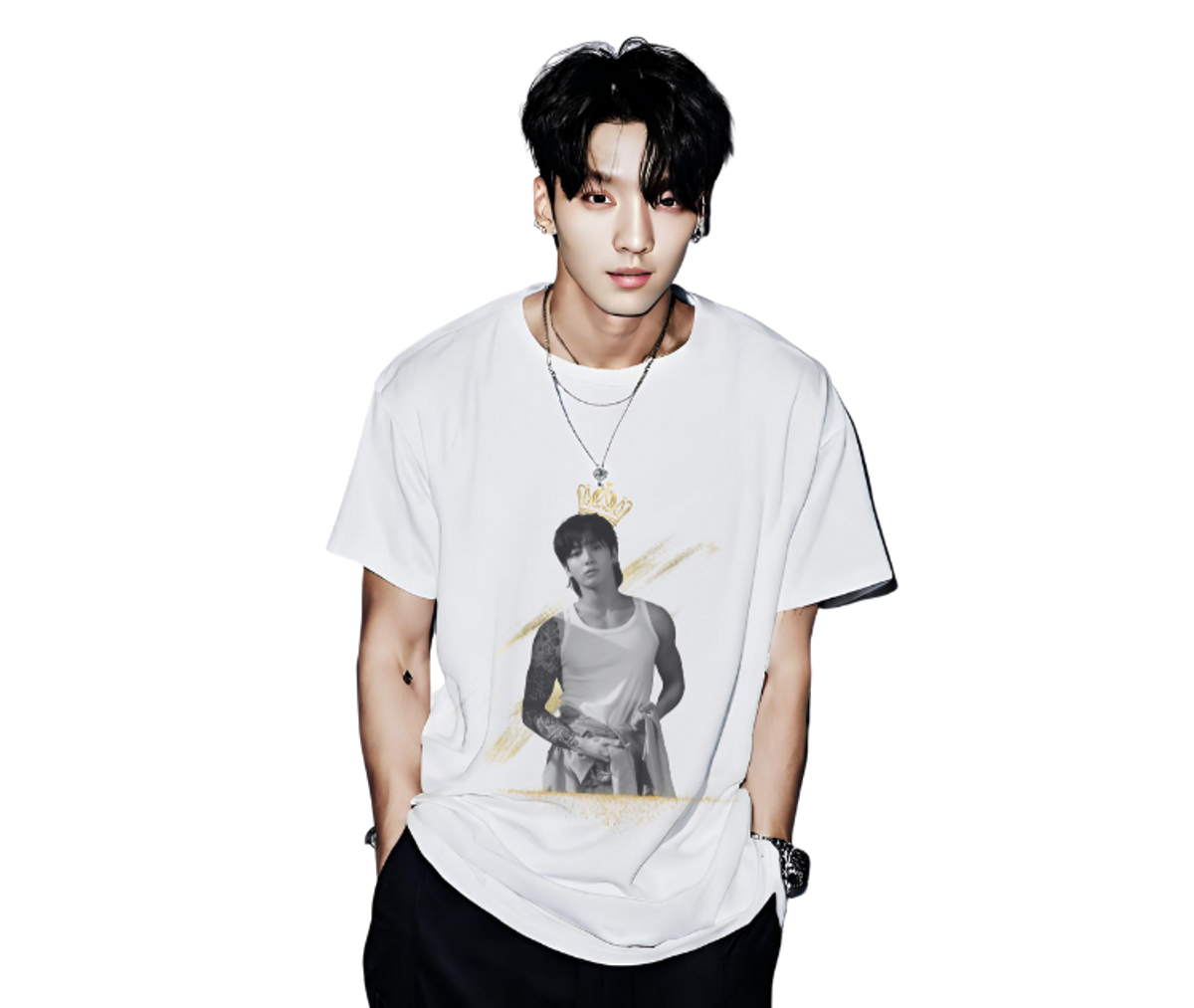 Nome do produto: CAMISETA Classic JUNGKOOK GOLDEN