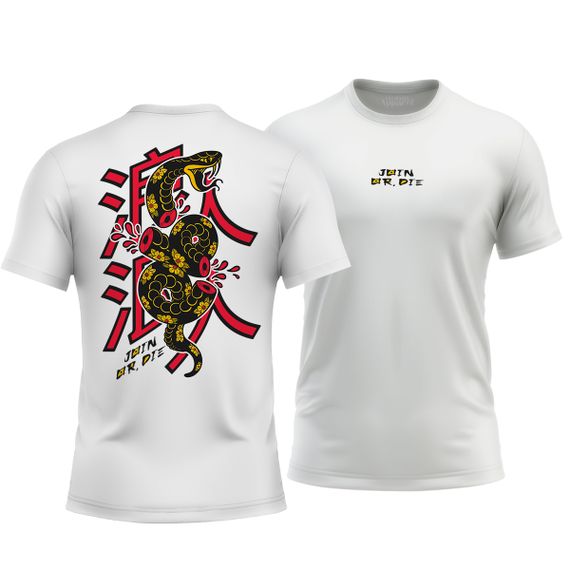 Camiseta Join or Die Project Armour Ronin Apparel Estampa nas costas