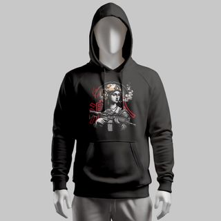 Casaco miltiar de moletom com capuz e bolso canguru MonaLisa Tactical Ronin Apparel 