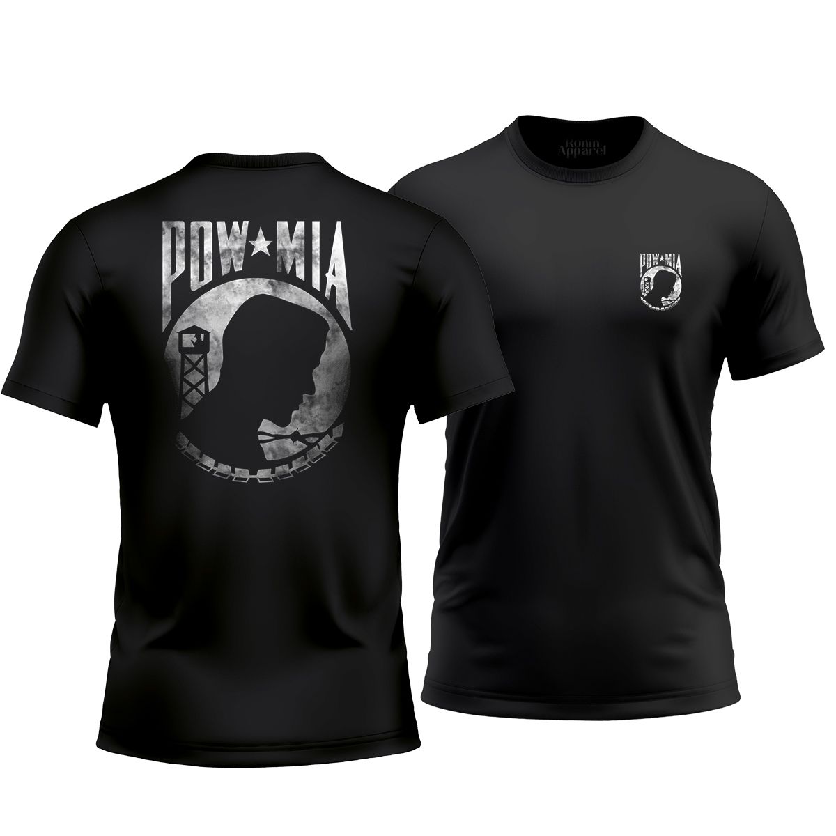 Nome do produto: Camiseta Pow Mia project Armour Ronin Apparel Estampa nas costas