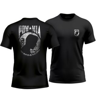 Camiseta Pow Mia project Armour Ronin Apparel Estampa nas costas