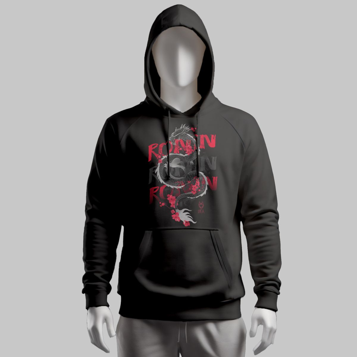 Nome do produto: Casaco miltiar de moletom com capuz e bolso canguru Dragon Ronin Apparel 