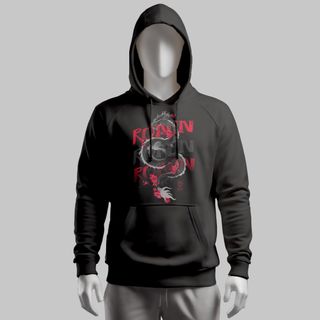 Casaco miltiar de moletom com capuz e bolso canguru Dragon Ronin Apparel 