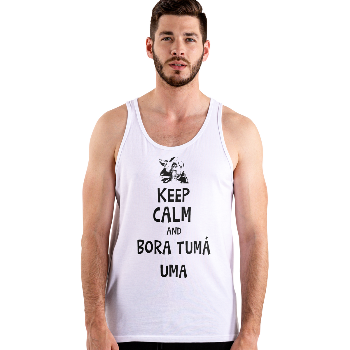 Nome do produto: REGATA - KEEP CALM AND BORA TUMÁ UMA