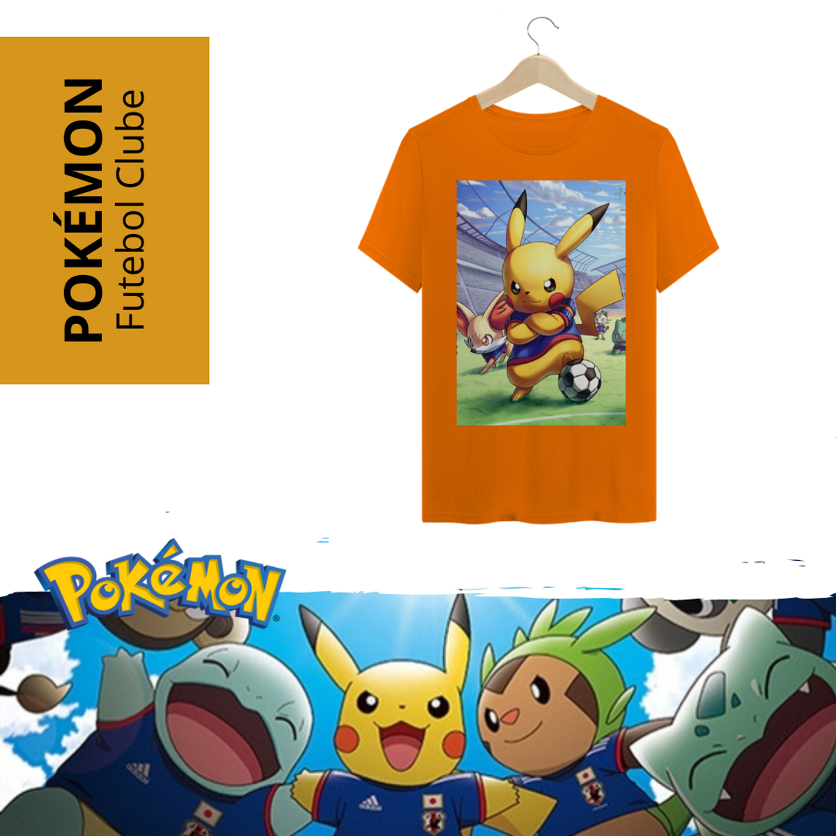 Nome do produto: Camiseta Pokémon Futebol Clube