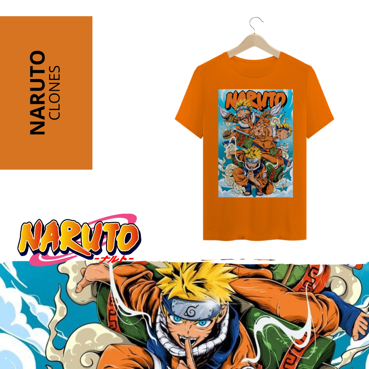 Nome do produto: Camiseta Naruto Clones