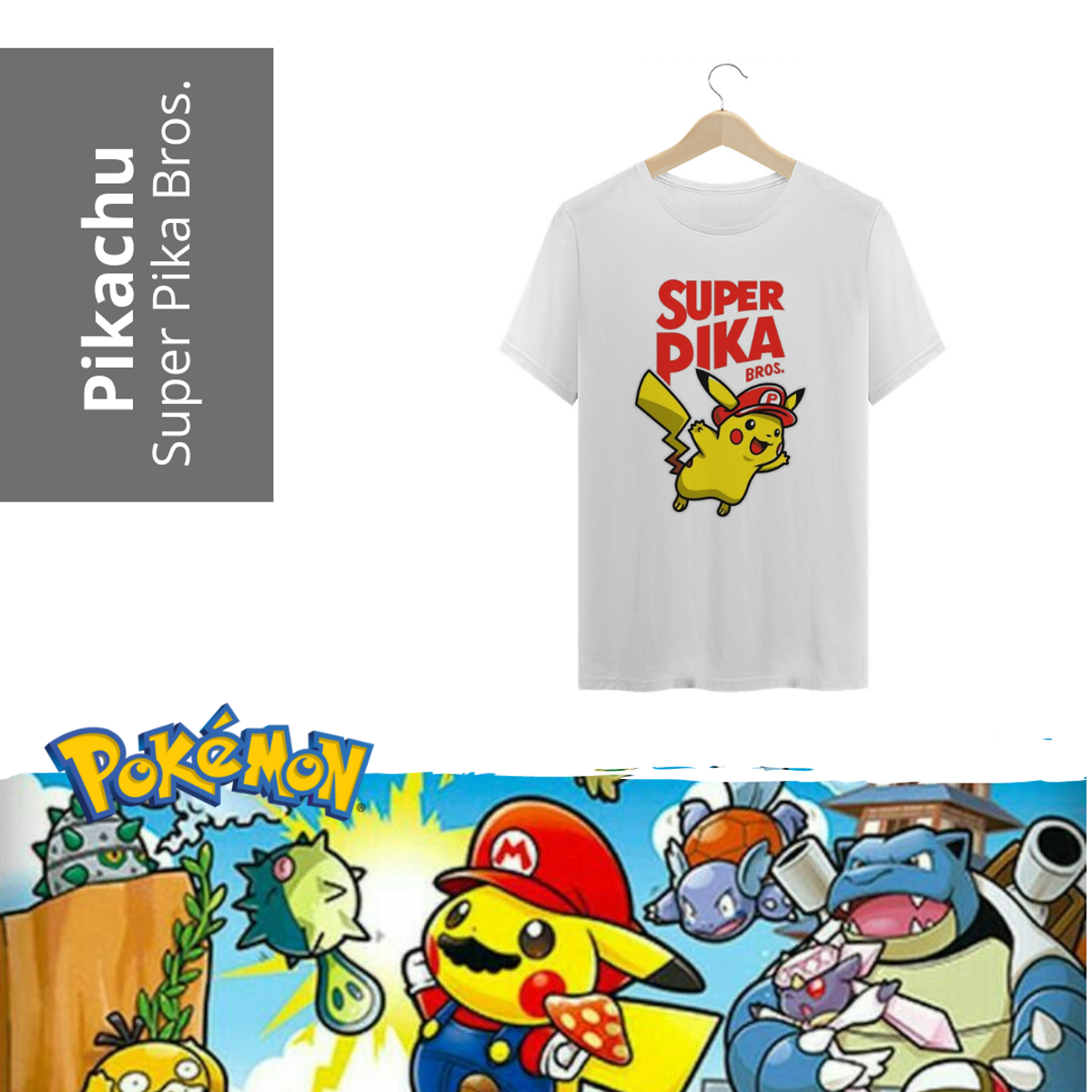 Nome do produto: Camiseta Super Pika Bros.