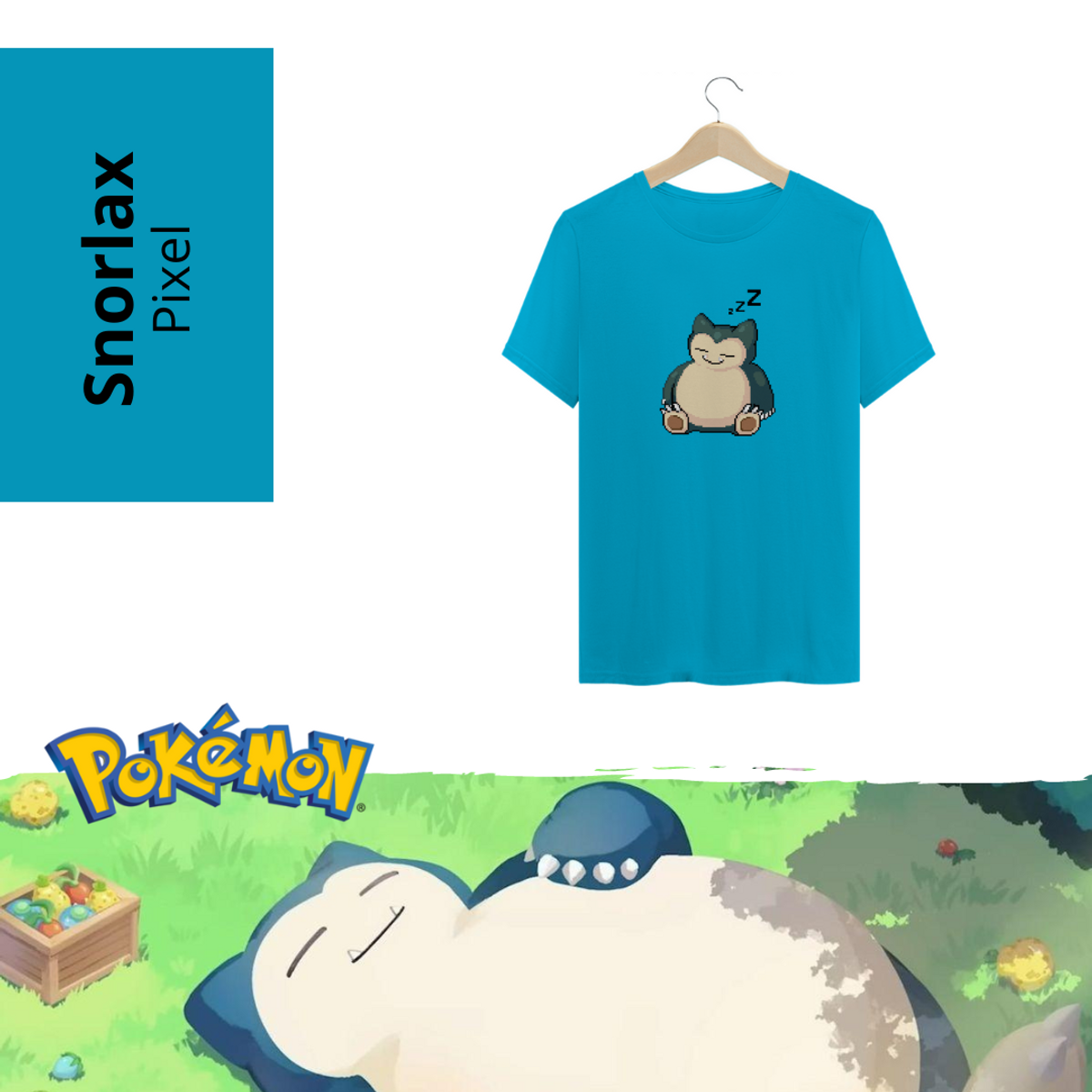 Nome do produto: Camiseta Snorlax Pixel