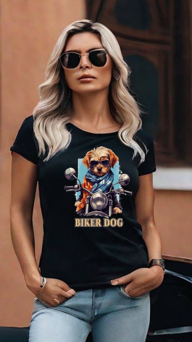 Nome do produtoCAMISETA FEMININA BIKER DOG