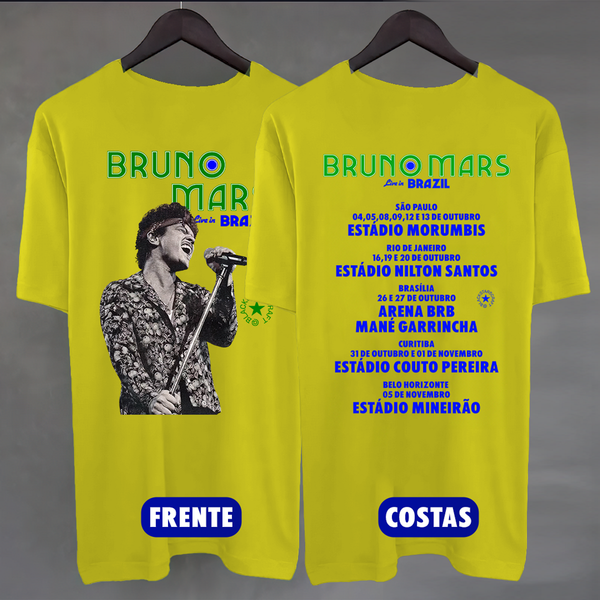 Nome do produto: Bruno Mars Live In Brazil Tour (Frente e Costas)