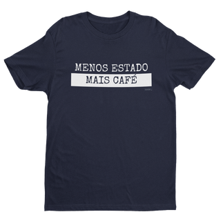 Nome do produtoCamiseta Masc - Menos estado mais café