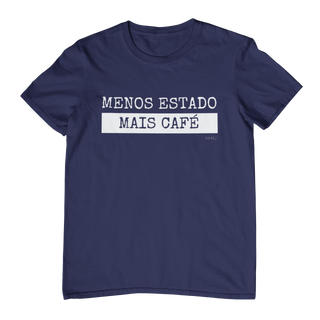 Nome do produtoCamiseta Fem - Menos estado mais café