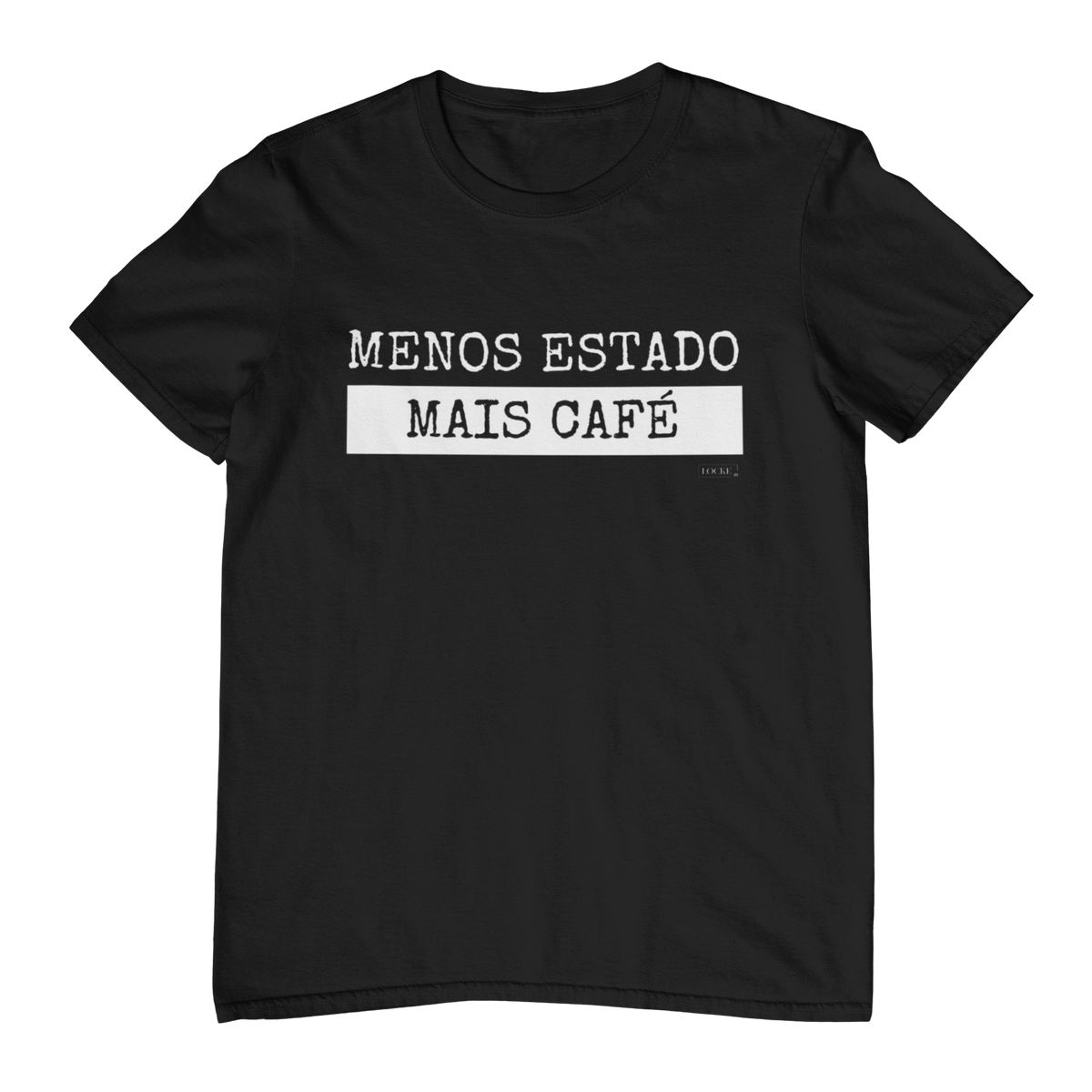 Nome do produto: Camiseta Fem - Menos estado mais café