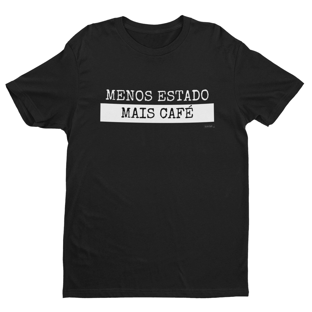 Nome do produto: Camiseta Masc - Menos estado mais café