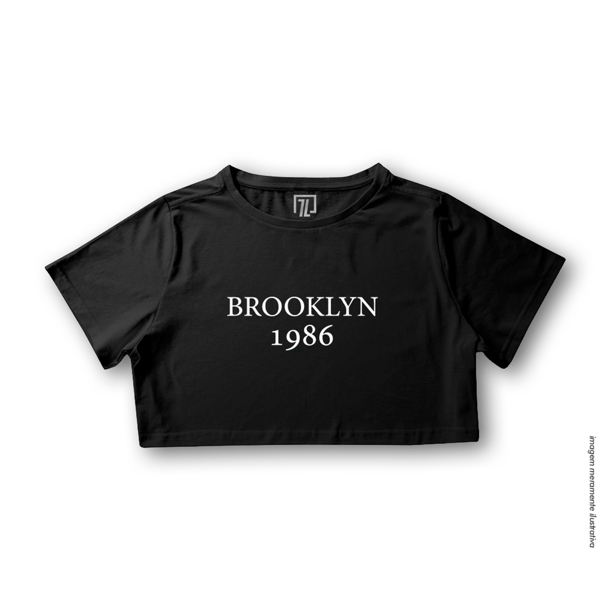 Nome do produto: Blusa Feminina Cropped Brooklyn 1986