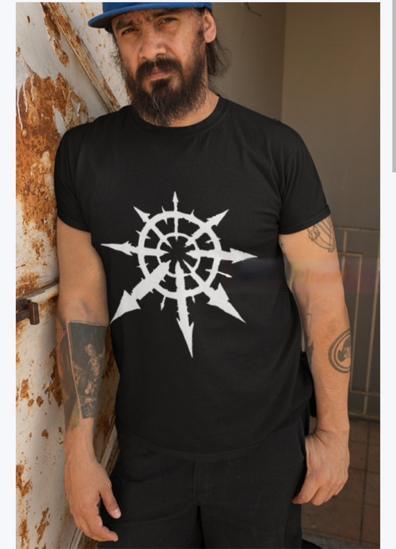 Camiseta Estrela Warhammer Magia do Caos (branca)