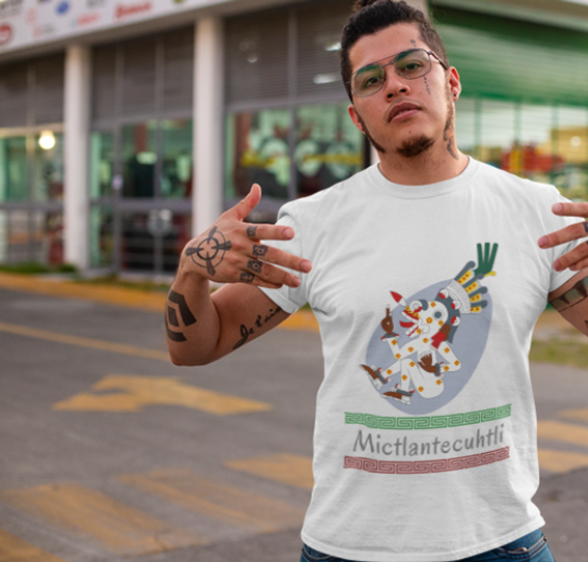 Nome do produto: Camiseta Asteca Mictlantecuhtli