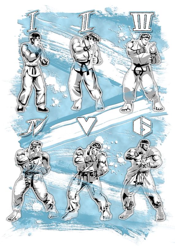 Camiseta Street Fighter - Ryu evolution