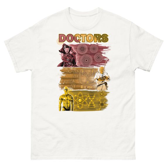 Camiseta Doutores (Dr. Estranho, Brown, e Manhathan)