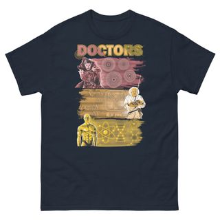 Nome do produtoCamiseta Doutores (Dr. Estranho, Brown, e Manhathan)