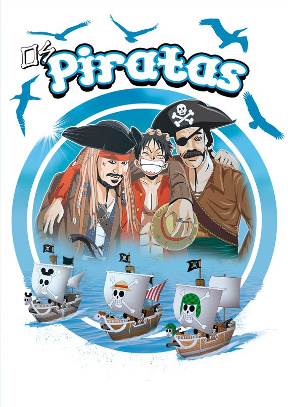 Camiseta Luffy e os Piratas