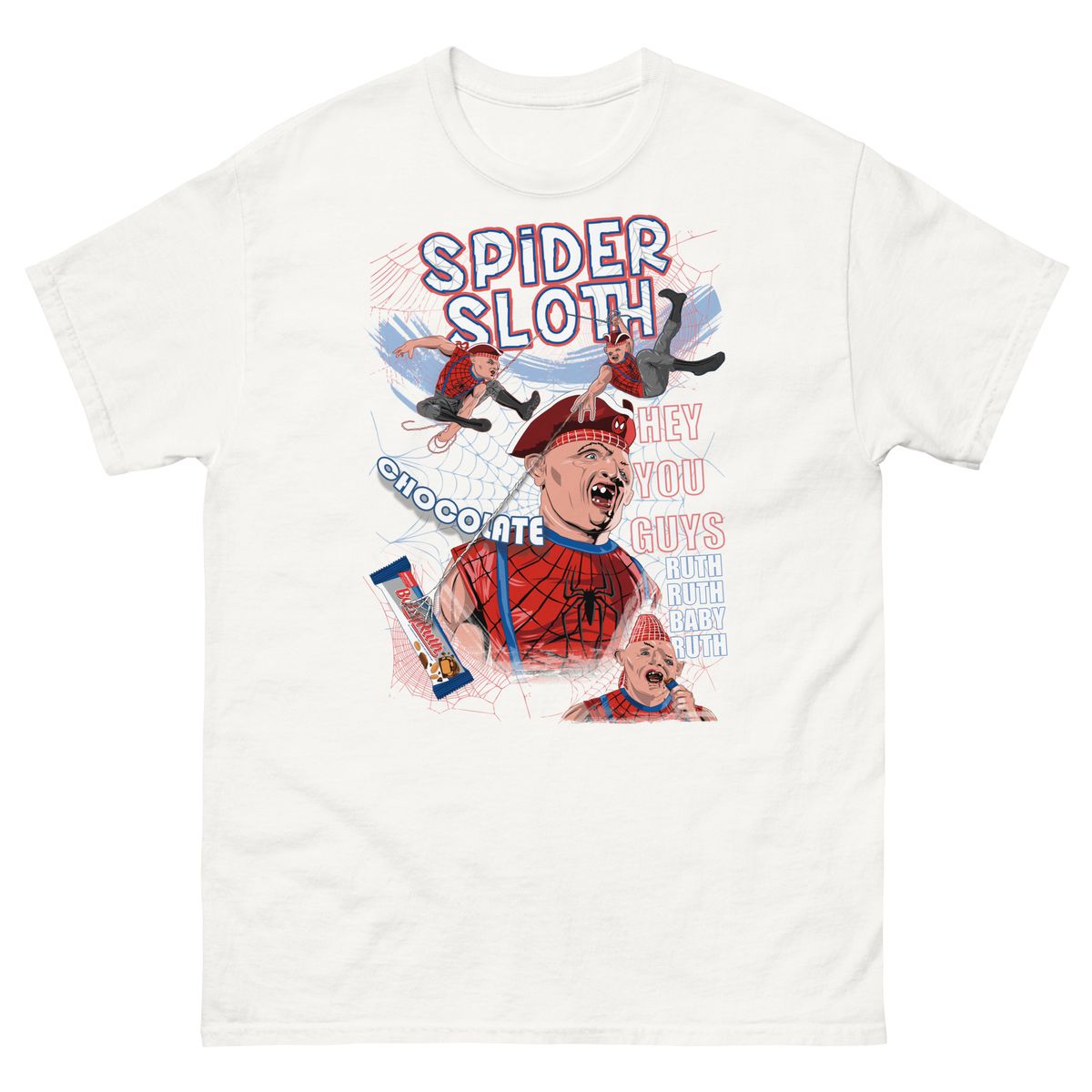 Nome do produto: Camiseta icônica Goonies - SpiderSloth 