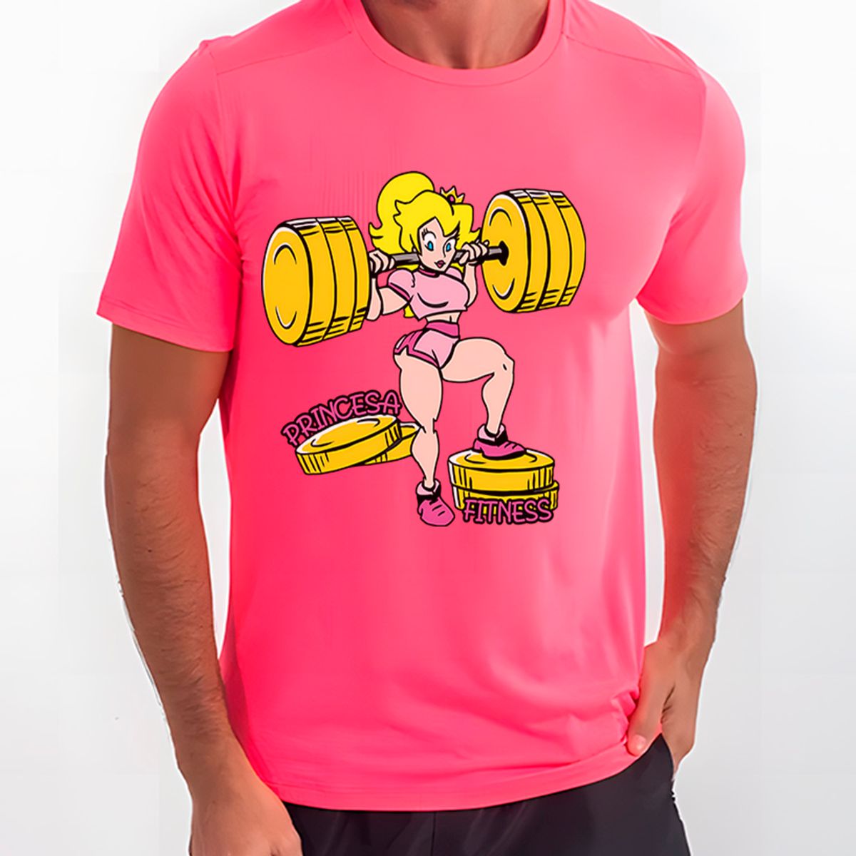 Nome do produto: Princesa Fitness Peach - Mario | Camiseta Sport UV
