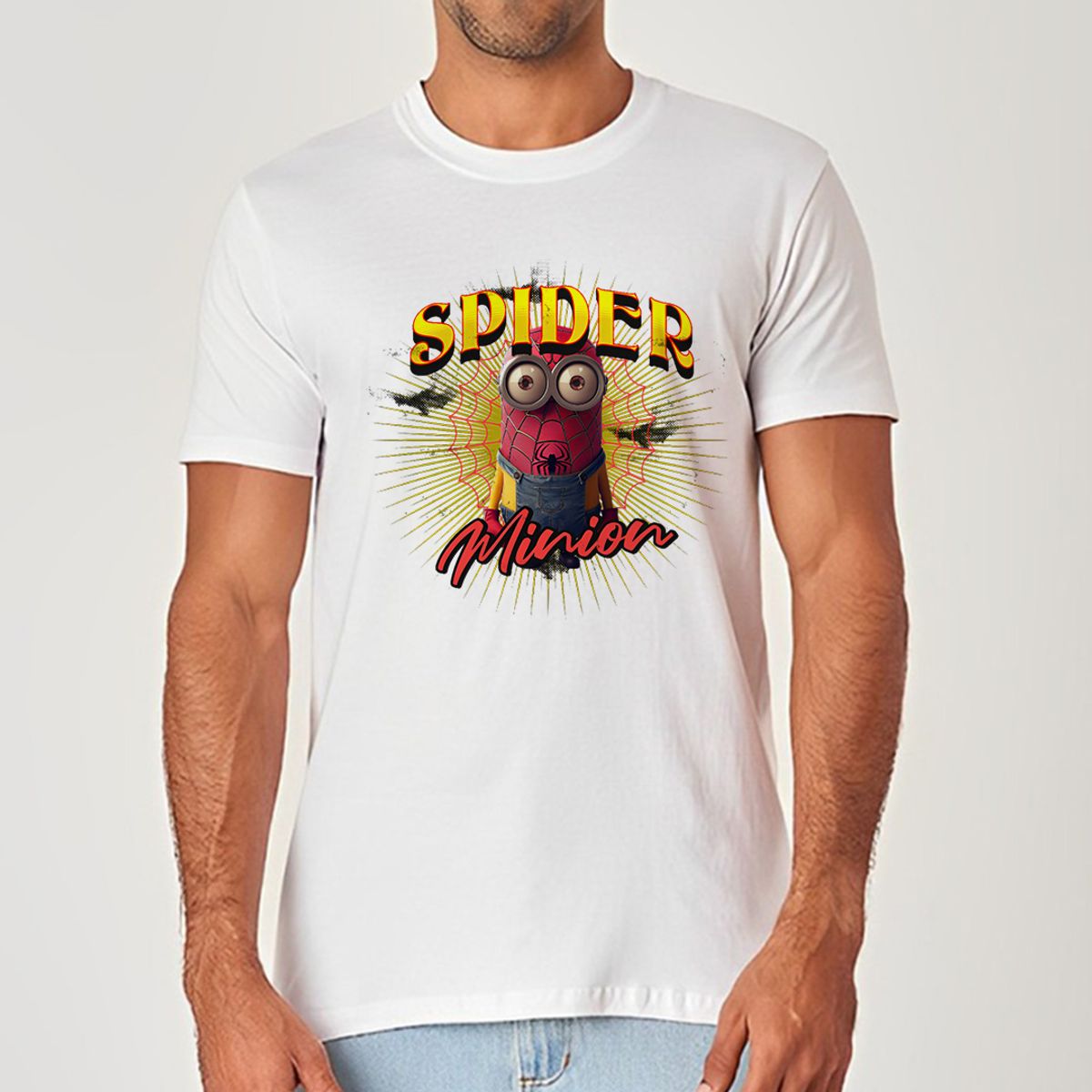 Nome do produto: Spider Minion | Minions e Homem Aranha - Camiseta Unissex