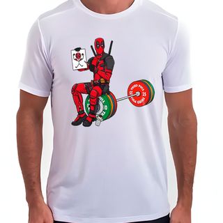 Deadpool Treino de Perna v2 | Camiseta Sport UV