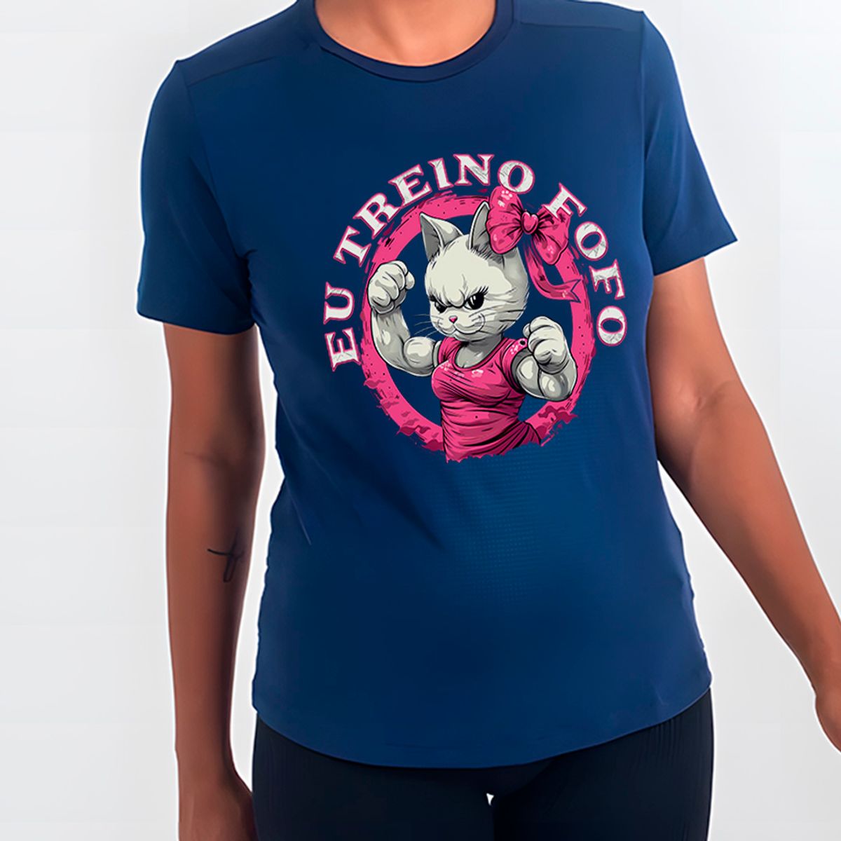 Nome do produto: Gatinha Treino Fofo | Camiseta Feminina Sport UV