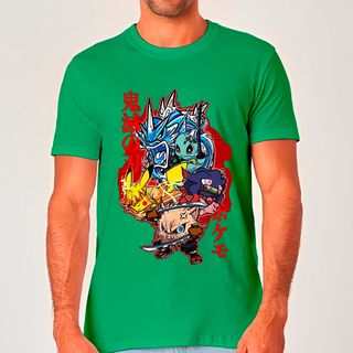 Pokemons em Demon Slayer | Camiseta Unissex
