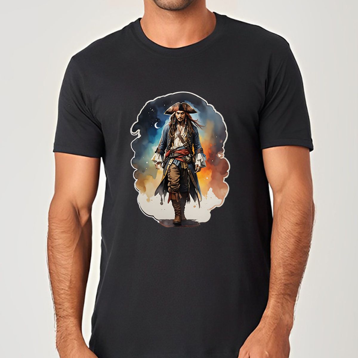 Nome do produto: Capitão Jack Sparrow | Pirata dos Caribe - Camiseta Unissex