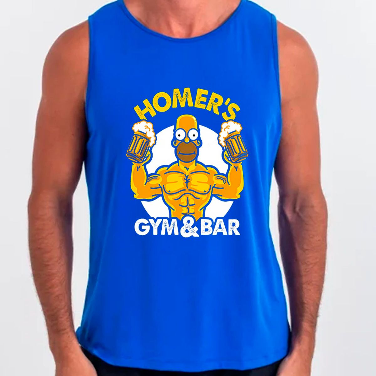 Nome do produto: Homer Simpson Musculoso | Regata Sport UV