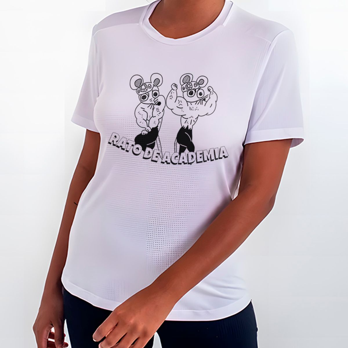 Nome do produto: Rato de Academia - Ratos Demon Slayer | Camiseta Feminina Sport UV