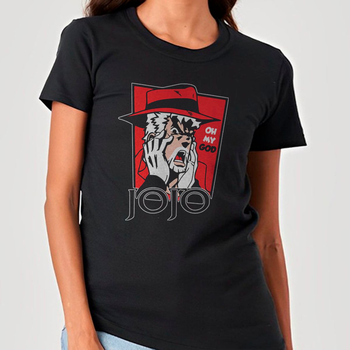 Nome do produto: Joseph, Oh My God - Jojo\'s Bizarre Adventure | Camiseta Feminina