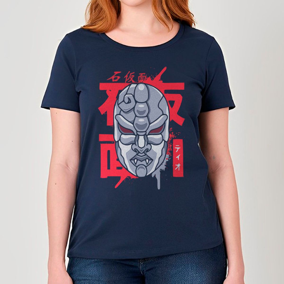 Nome do produto: Máscara de Pedra - Jojo\'s Bizarre Adventure | Camiseta Feminina