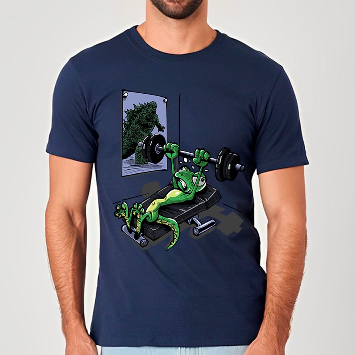 Nome do produto: Largato em Godzilla | Camiseta Unissex