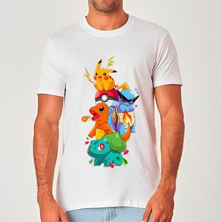 Quarteto Pokemon 1 Geração | Camiseta Unissex