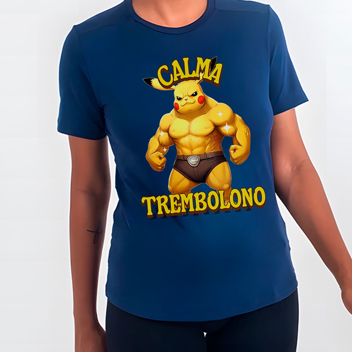 Nome do produto: Pikachu Calma Trembolono - Pokemon | Camiseta Feminina Sport UV