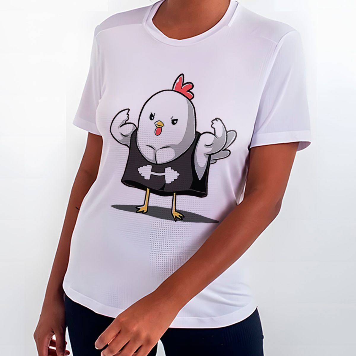 Nome do produto: Frango | Camiseta Feminina Sport UV