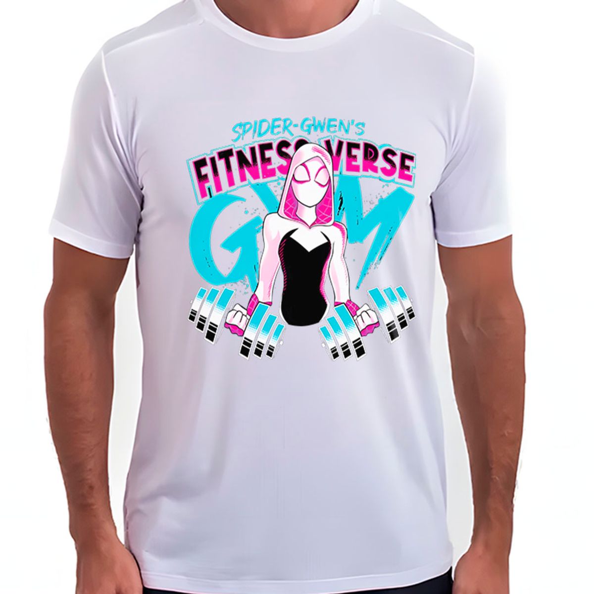 Nome do produto: Fitness Verse - Spider Gwen\'s Aranhaverso | Camiseta Sport UV