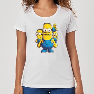 Minions e Simpsons - Camiseta Feminina