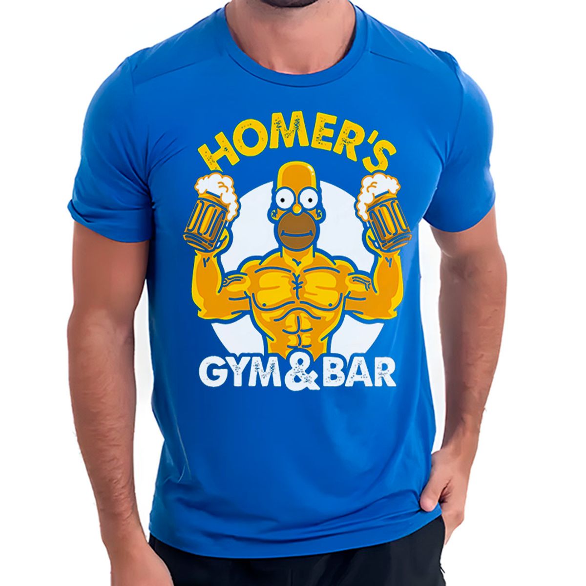 Nome do produto: Homer Simpson Musculoso | Camiseta Sport UV