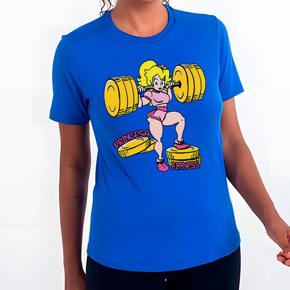 Nome do produto: Princesa Fitness Peach - Mario | Camiseta Feminina Sport UV