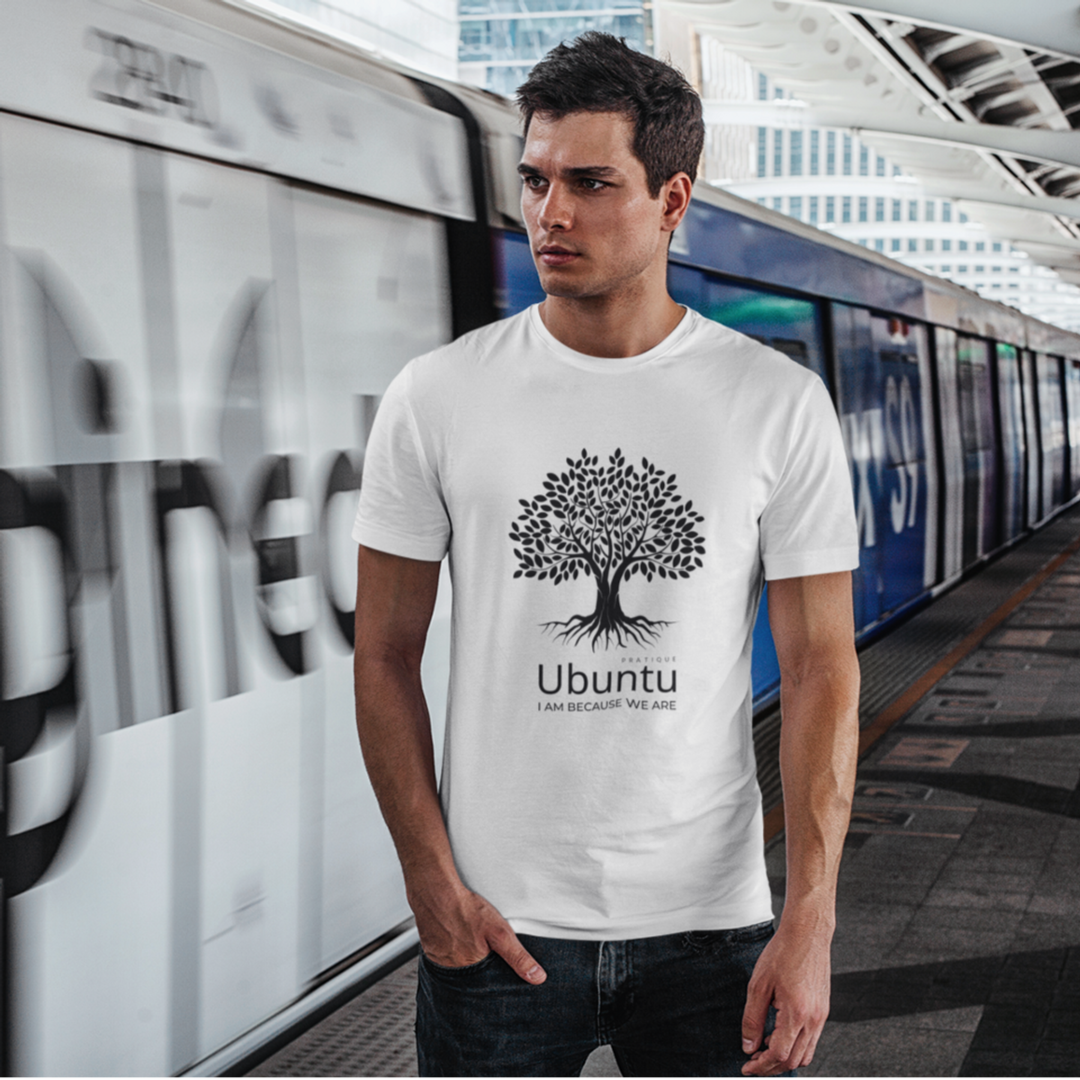 Nome do produto: Camiseta Unissex - Ubuntu Roots White